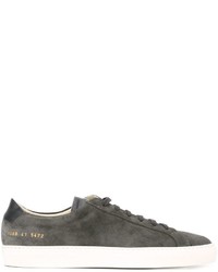 Baskets en cuir gris foncé Common Projects