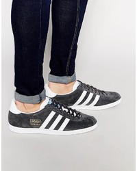 Baskets en cuir grises adidas