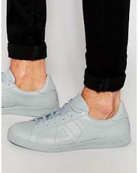 Baskets en cuir grises Armani Jeans