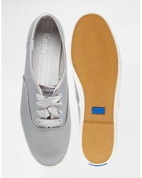 Baskets en cuir grises Keds