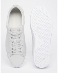 Baskets en cuir grises Lacoste