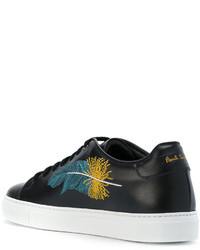 Baskets en cuir imprimées noires Paul Smith