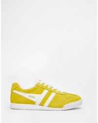 Baskets en cuir jaunes Gola