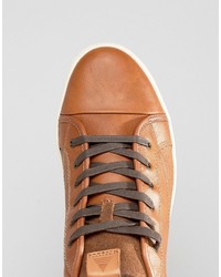 Baskets en cuir marron clair Aldo