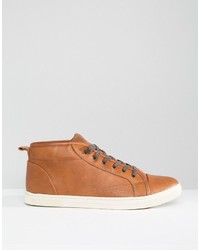 Baskets en cuir marron clair Aldo