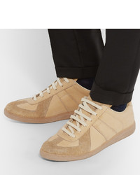 Baskets en cuir marron clair Maison Margiela