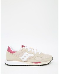 Baskets en cuir marron clair Saucony