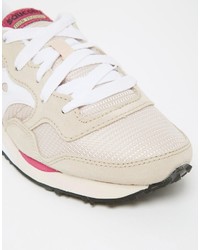 Baskets en cuir marron clair Saucony