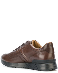 Baskets en cuir marron Tod's