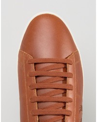 Baskets en cuir marron Fred Perry