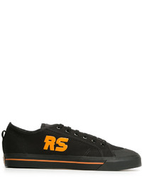 Baskets en cuir noires Adidas By Raf Simons