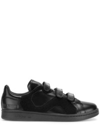 Baskets en cuir noires Adidas By Raf Simons