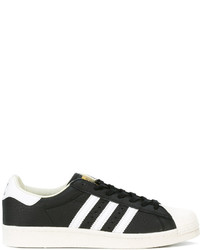 Baskets en cuir noires adidas