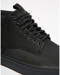 Baskets en cuir noires Timberland