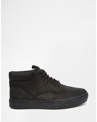 Baskets en cuir noires Timberland