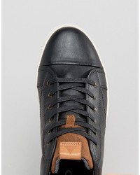 Baskets en cuir noires Aldo