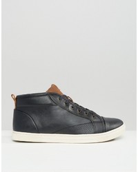 Baskets en cuir noires Aldo