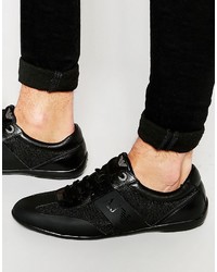 Baskets en cuir noires Armani Jeans