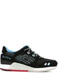 Baskets en cuir noires Asics