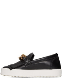 Baskets en cuir noires Giuseppe Zanotti