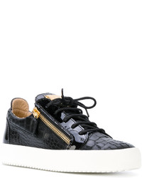 Baskets en cuir noires Giuseppe Zanotti Design