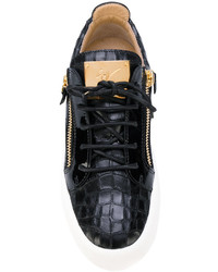 Baskets en cuir noires Giuseppe Zanotti Design