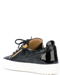 Baskets en cuir noires Giuseppe Zanotti Design