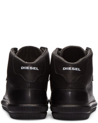 Baskets en cuir noires Diesel