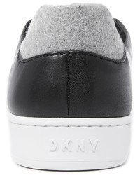 Baskets en cuir noires DKNY