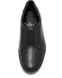 Baskets en cuir noires DKNY