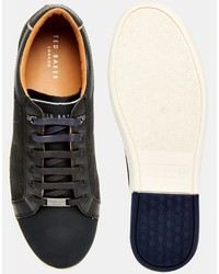 Baskets en cuir noires Ted Baker