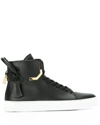 Baskets en cuir noires Buscemi