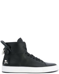 Baskets en cuir noires Buscemi