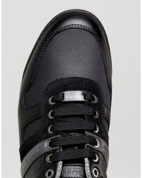 Baskets en cuir noires Boss Green