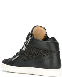 Baskets en cuir noires Giuseppe Zanotti Design