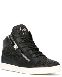 Baskets en cuir noires Giuseppe Zanotti Design