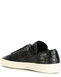 Baskets en cuir noires Saint Laurent