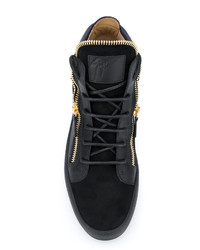 Baskets en cuir noires Giuseppe Zanotti Design