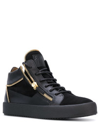 Baskets en cuir noires Giuseppe Zanotti Design