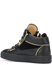 Baskets en cuir noires Giuseppe Zanotti Design