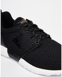 Baskets en cuir noires Le Coq Sportif