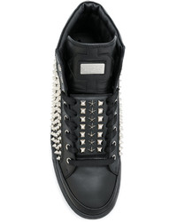 Baskets en cuir noires Philipp Plein