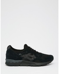 Baskets en cuir noires Asics