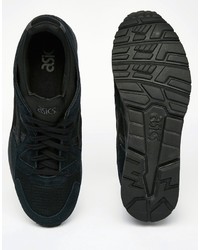 Baskets en cuir noires Asics