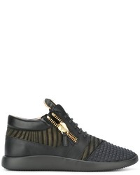 Baskets en cuir noires Giuseppe Zanotti Design