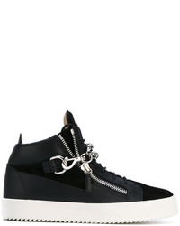 Baskets en cuir noires Giuseppe Zanotti Design