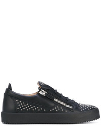 Baskets en cuir noires Giuseppe Zanotti Design