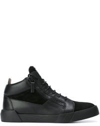 Baskets en cuir noires Giuseppe Zanotti Design