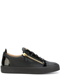 Baskets en cuir noires Giuseppe Zanotti Design