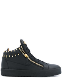 Baskets en cuir noires Giuseppe Zanotti Design